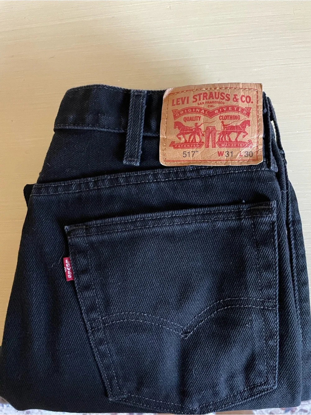 Vintage Levi's 517 men's black low rise bootcut jeans